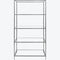 Libra Patterdale Hand Forged Shelving Unit Table Brushed Grey with Glass Shelves